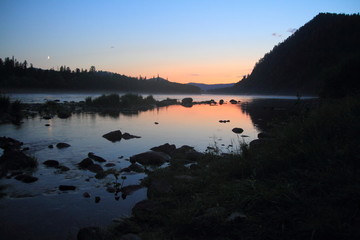 Fototapeta premium sunset at river