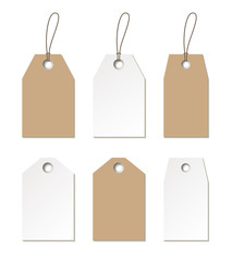 Tags mock up. Vector set of empty labels templates