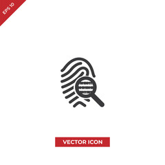 Fingerprint search vector icon
