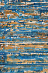 old tree painted in red yellow green color