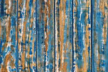 old tree painted in red yellow green color