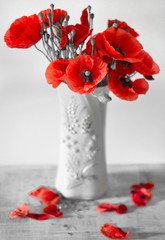 bouquet of field poppies