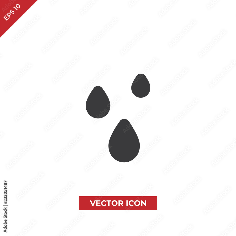 Poster water drops vector icon