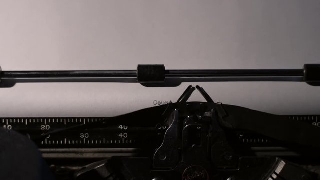 Count Your Blessings being typed out on a vintage typewriter