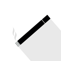 Cigarette icon vector, solid logo illustration