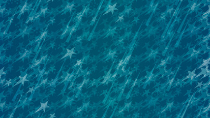 Fototapeta na wymiar An abstract pattern of flying stars, triangular elements and circles. A bright element of the design of wallpaper, tiles, packaging, textiles, covers.