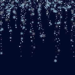 Abstract form of flying snowflakes Flying snowflakes, snow flakes Creative design of packaging, wallpapers, tiles, textiles, covers
