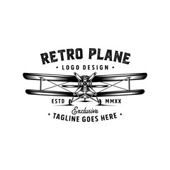 Retro plane logo design inspiration - Retro aircraft logo design inspiration © IvanDbajo