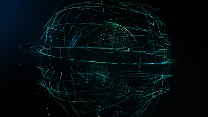 global network illustration symbolizing global IT