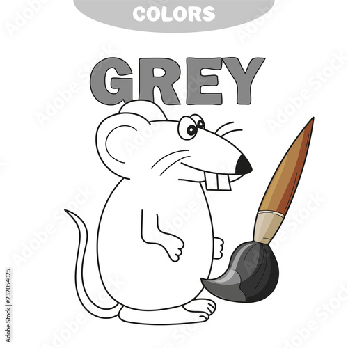 Learn The Color Gray Things That Are Mouse Coloring Learn The Color Gray Things That Are Mouse Coloring Book