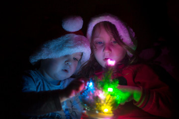 Children during the Christmas season