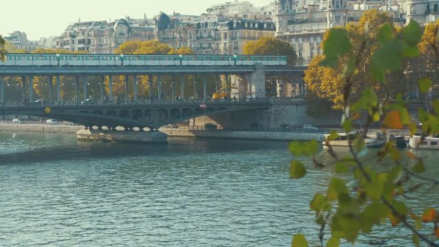 View of the Seine River in Paris, France