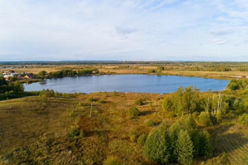 Fototapeta na wymiar Lake Yakushevskoe near the village of Yakushevo.