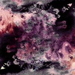 Ink or watercolor painting on grunge paper texture