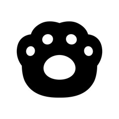dog paw vector cat icon logo footprint bear french bulldog cartoon illustration clip art