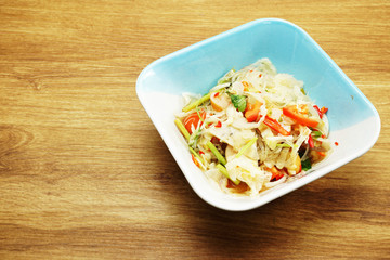 Spicy vermicelli salad thai food
