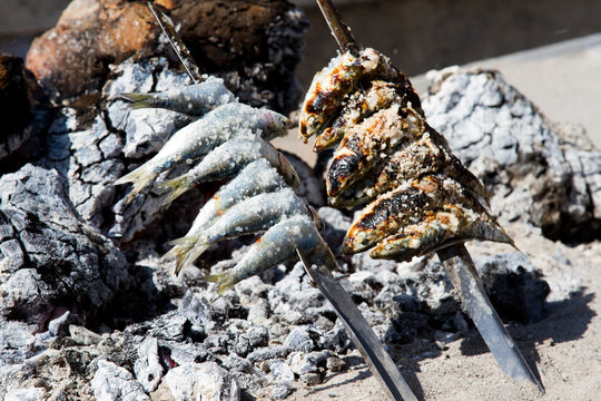 Preparando espetos 