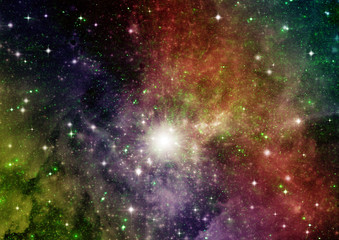 galaxy in a free space