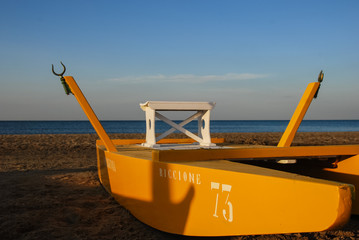 Rettungsboot am Strand