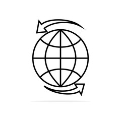 world turnover icon. Vector concept illustration for design.