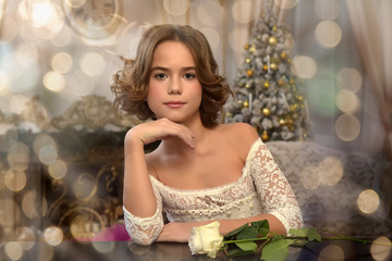 portrait of a beautiful 10 year old girl