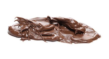 Chocolate cream isolated on white background