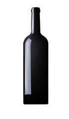 Bottle of wine on white background. Vector illustration