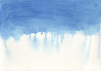 great blue watercolor background - watercolor paints on a rough texture paper,Created by me.