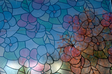 Old window of an abandoned children's camp