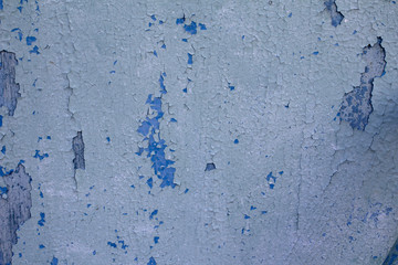 Long painted wall of an abandoned building