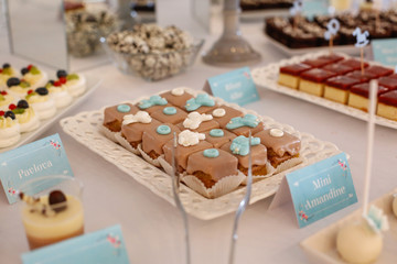 plate with delicious sweets