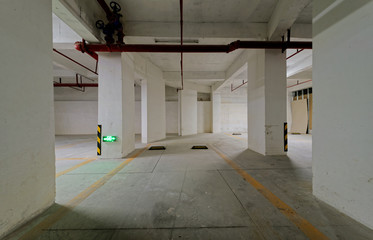 underground empty parking lot