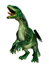 Obraz premium 3D Rendering Fairy Tale Dragon na białym tle