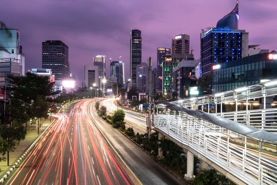 Jakarta traffic rush in Indonesia