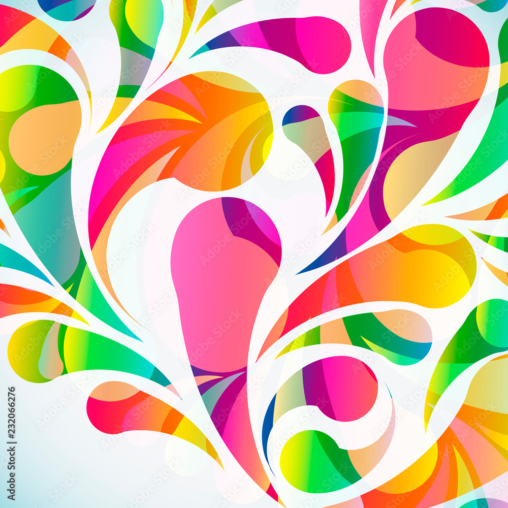 Poster abstract colorful arc-drop background. vector.