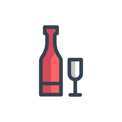 champagne icon filled outline style