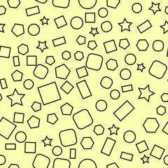 Seamless vector EPS 10. Abstract geometric pattern. Multicolor Figures. Texture for print and Banner. Flat style