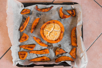 roasted pumpkin pieces