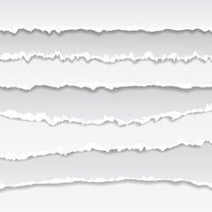 Naklejka premium Torn paper set, isolated on transparent background.