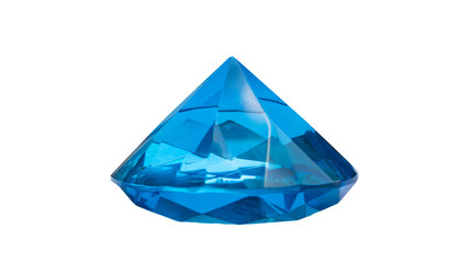 Blue diamond on a white background