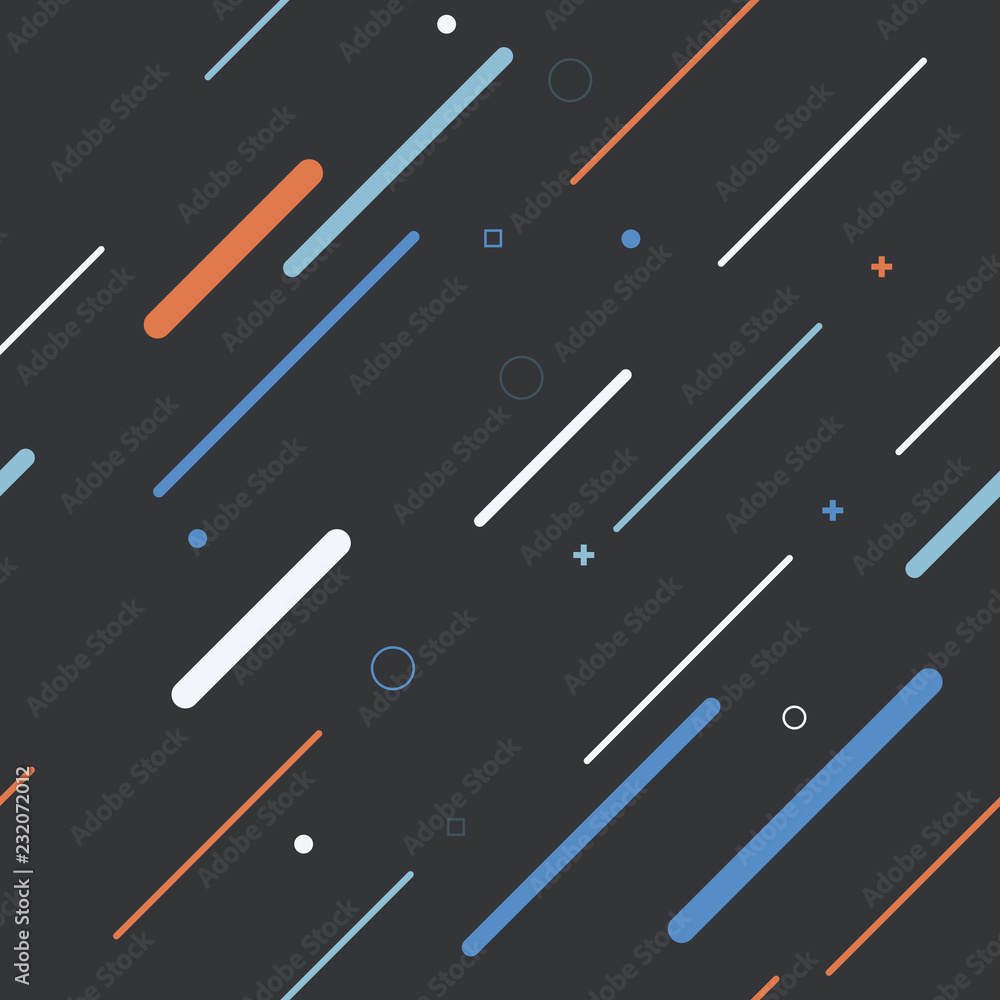 Poster retro 80's memphys seamless pattern. abstract geometric vector background.