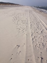 Sand, stones and dunes in Łeba, Poland