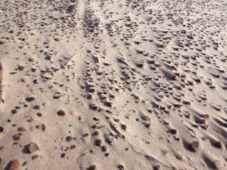Sand, stones and dunes in Łeba, Poland