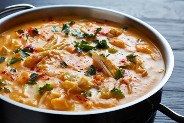 butternut squash chicken breast creamy soup