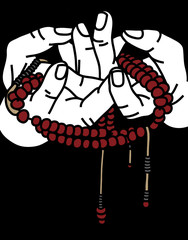 Tibetan beads. Tribal feeling