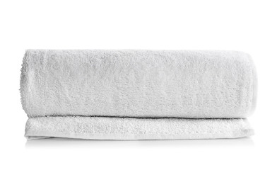 Towel on white background