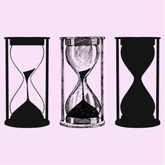 hourglass vector silhouette