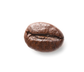 Roasted coffee bean on white background