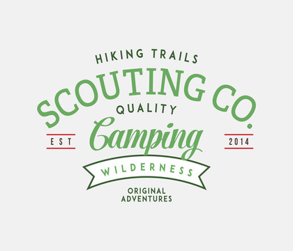 Outdoor hiking trails scouts