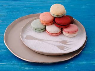 French colorful macaroons